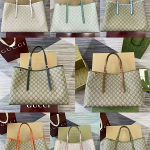 GG Emblem Series Large Tote Bag