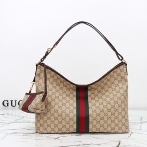 Large shoulder bag with webbing trim