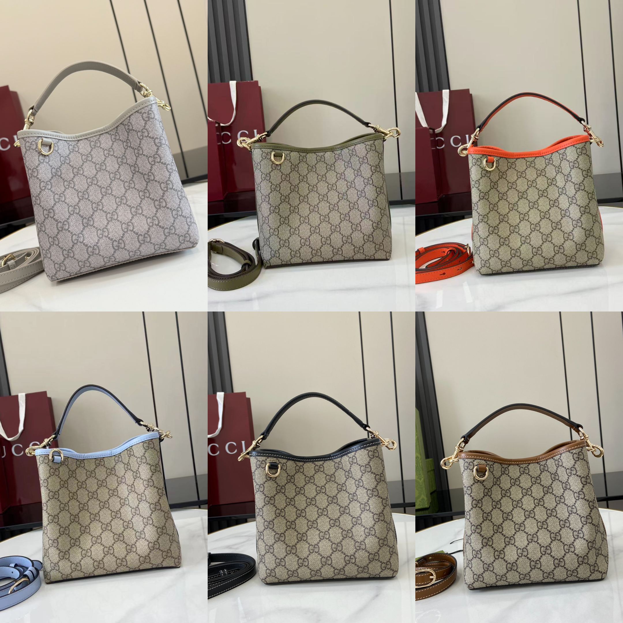 GG Emblem small bucket bag