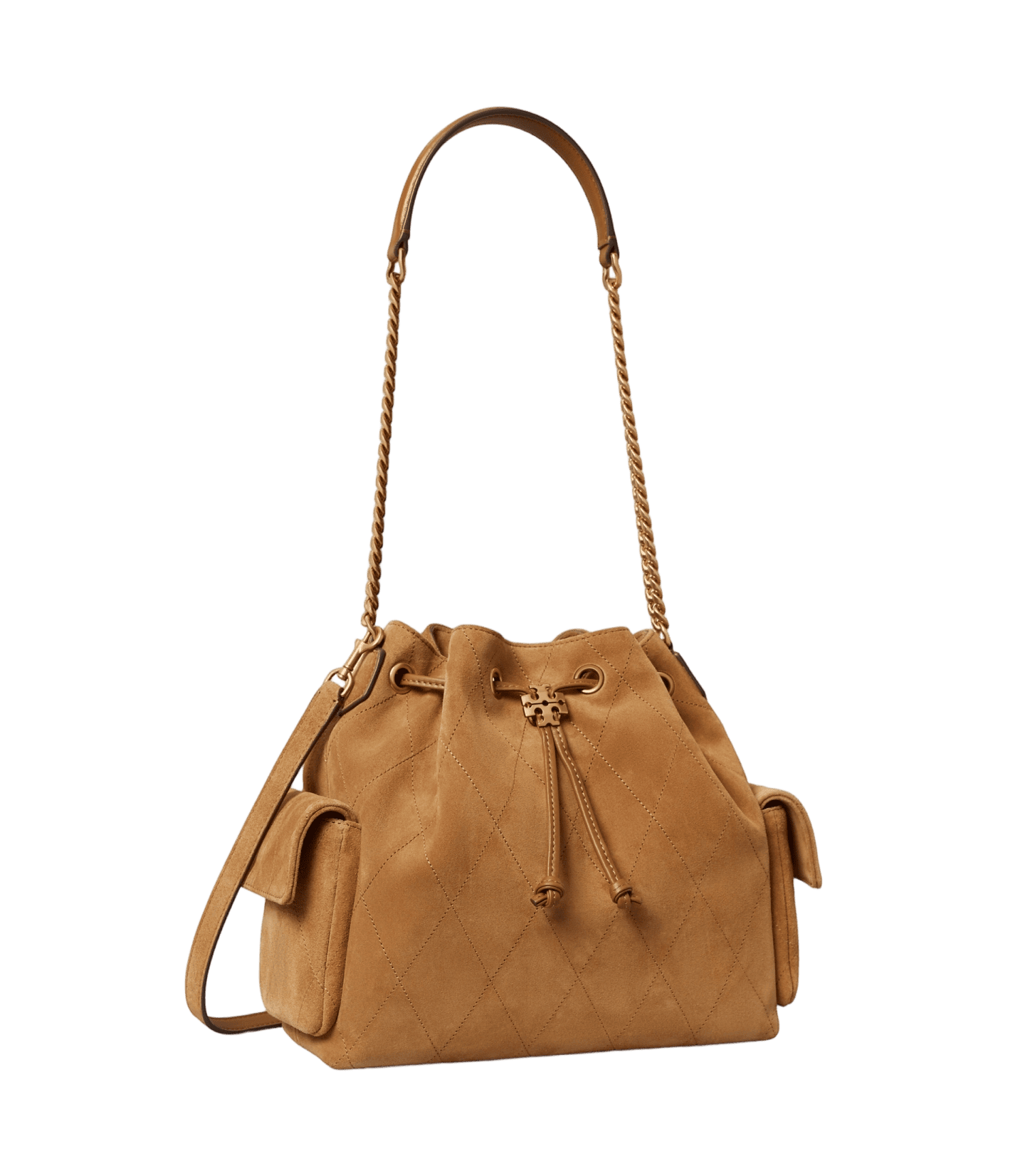 TB Charlie Quilted Drawstring Shoulder Bag