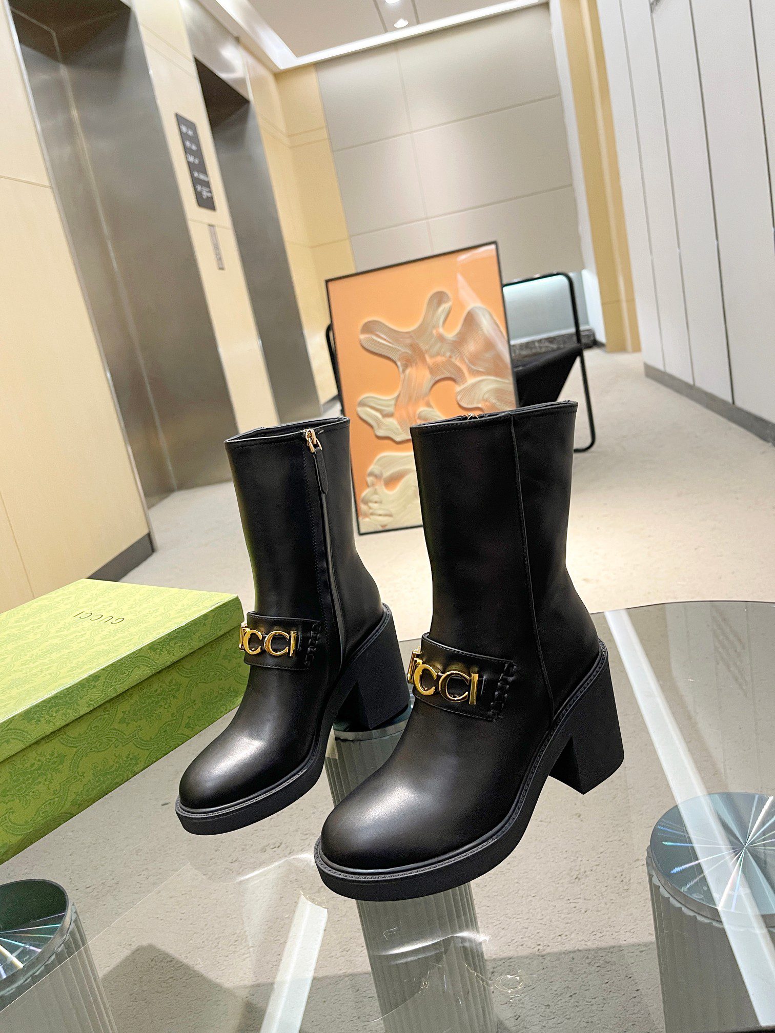 Gucci Women's AutumnWinter Combat Boots - Image 2