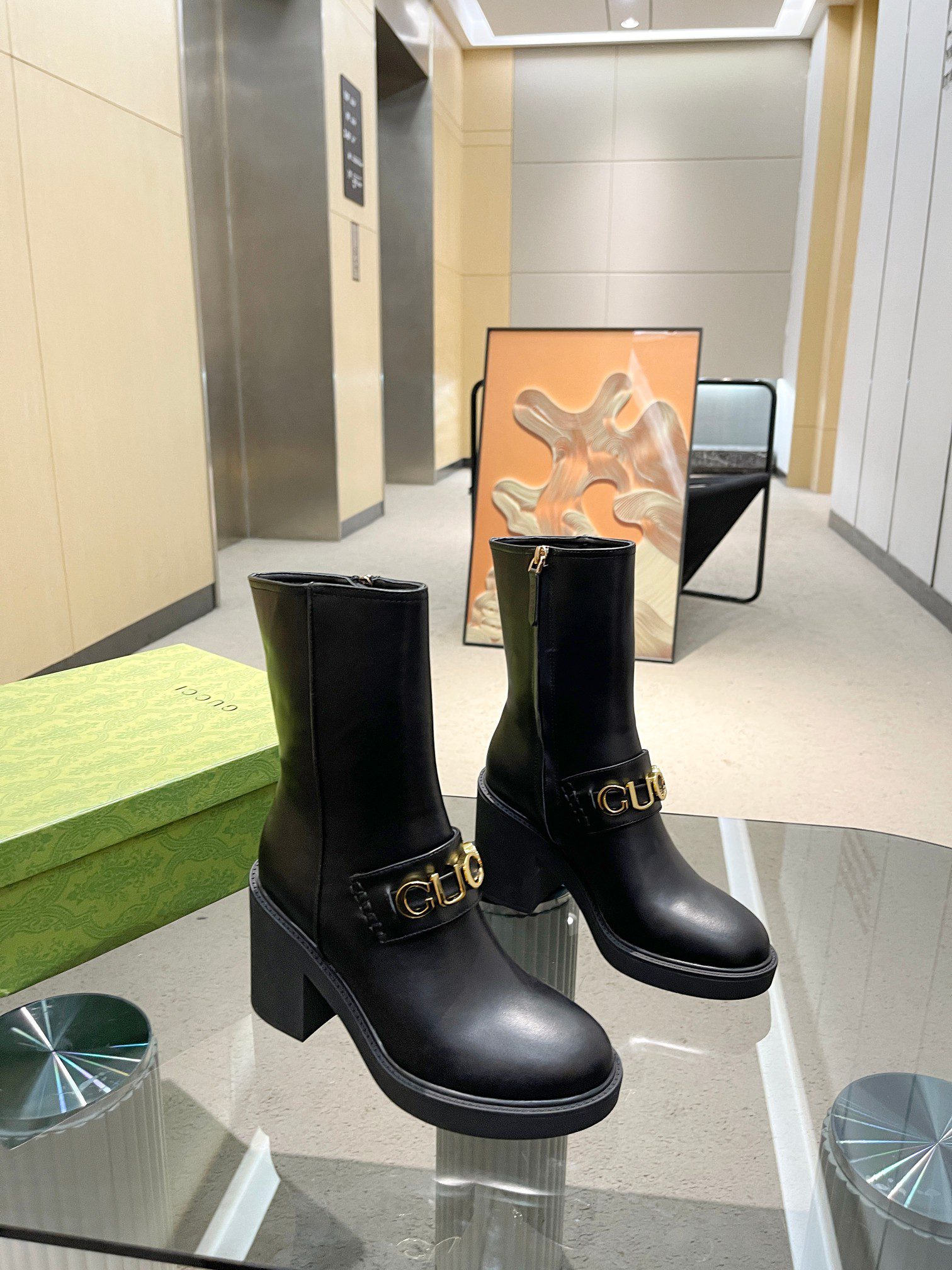 Gucci Women's AutumnWinter Combat Boots - Image 4