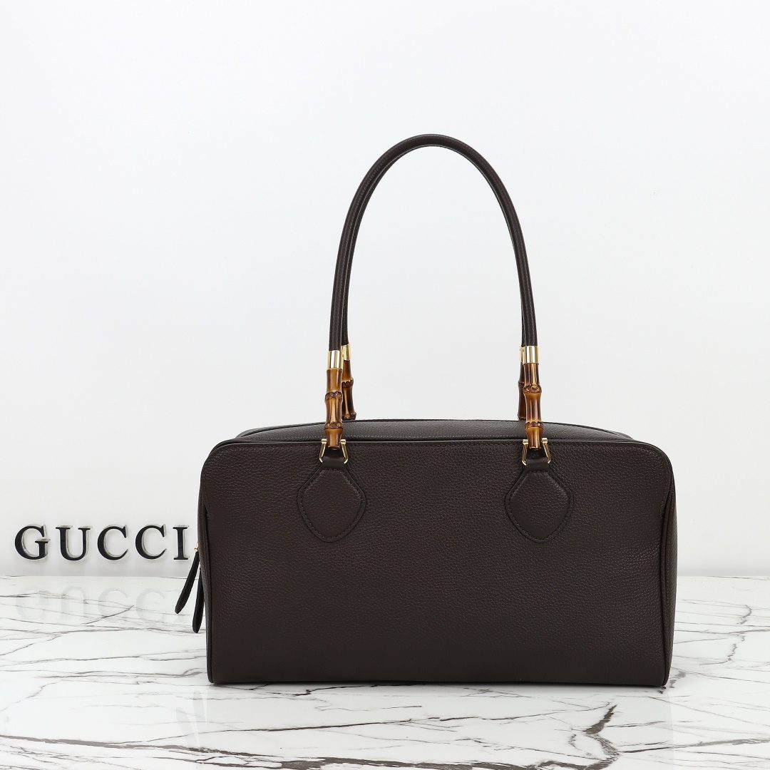 GUCCI Large Boston bag with bamboo-shaped decoration - Image 3